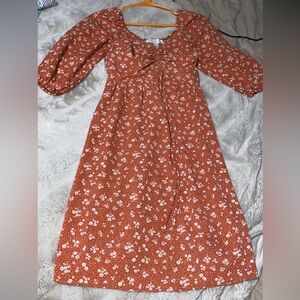 Floral Rust Dress